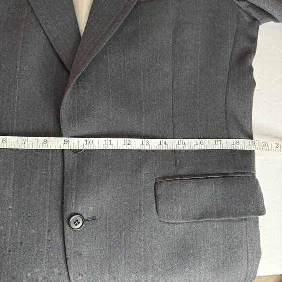 Johnny Carson for Belk Lindsey Grey Striped Blazer Sport Coat Jacket Union Made - Picture 10 of 12